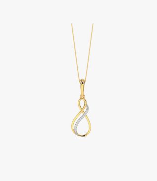 Twin Infinity Pendant Diamond Jewellery