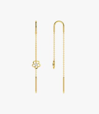 Beebeecraft Gold Plated Threader Earrings